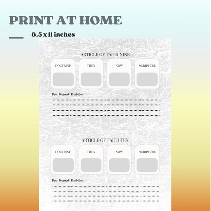 Articles of Faith Study Guide | Printable