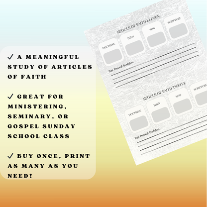Articles of Faith Study Guide | Printable