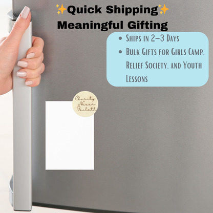 Relief Society Magnet | Charity Never Failth