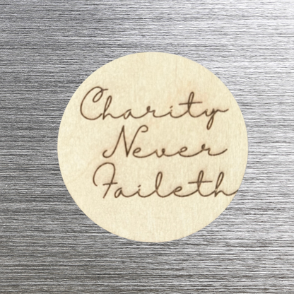 Relief Society Magnet | Charity Never Failth