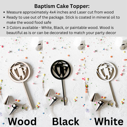 CTR Baptism Cake Topper