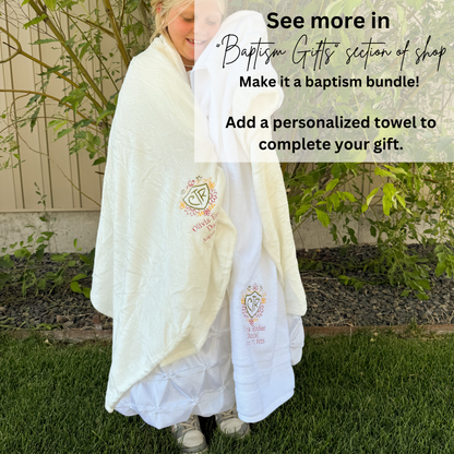 Floral CTR Baptism Blanket