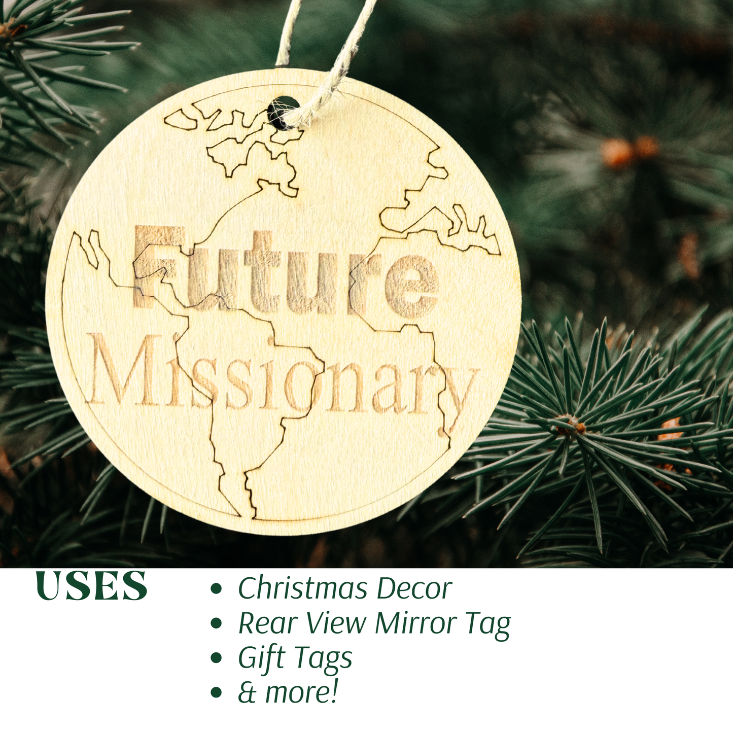 Future Missionary Ornament | Globe