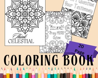Think Celestial Art Adult & Kids Coloring Pages
