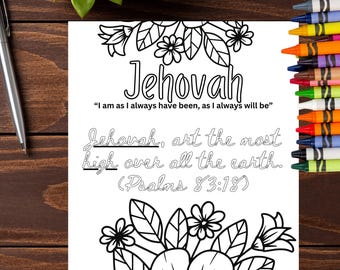 Jehovah | Psalms 83:18 Coloring Page