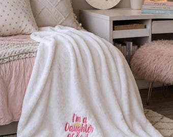 Personalized Baptism Blanket 50x60 Plush