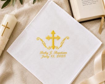 Personalized Baptism Handkerchief