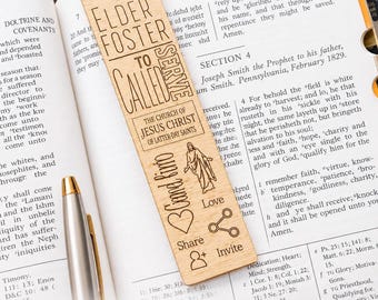 Mission Call Gift Bookmark, Personalized Elder Sister Missionary Wo...