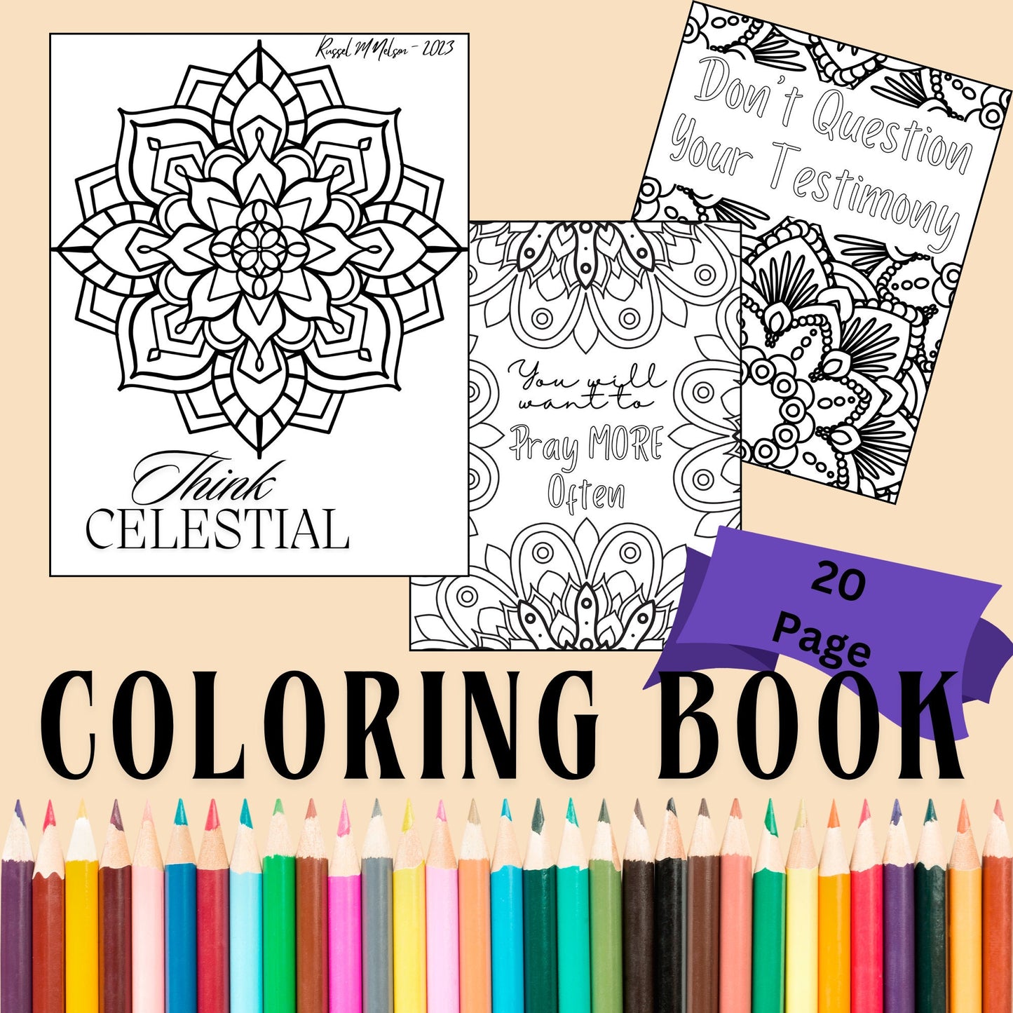 Think Celestial Art Adult & Kids Coloring Pages