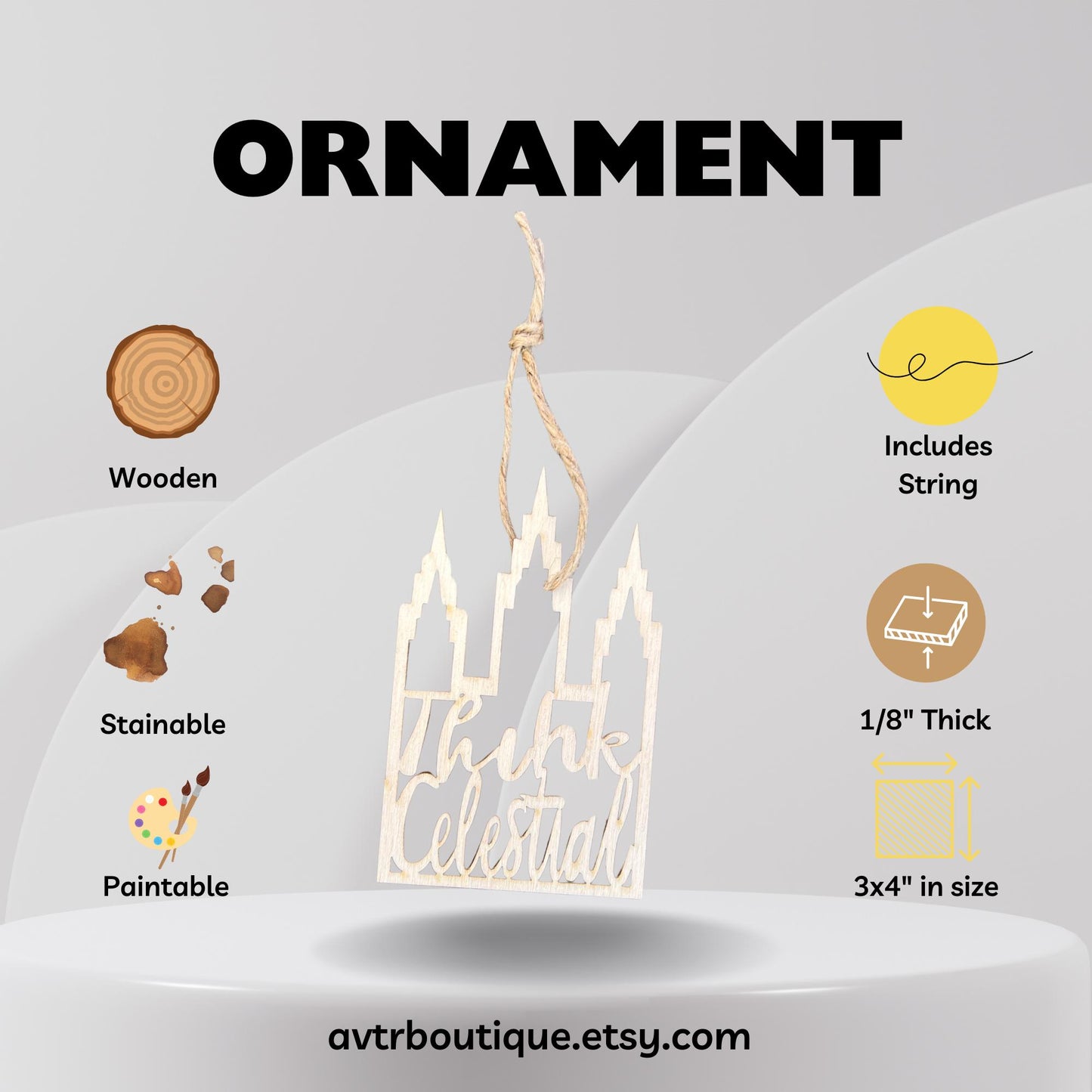 Think Celestial Bulk LDS Ornaments