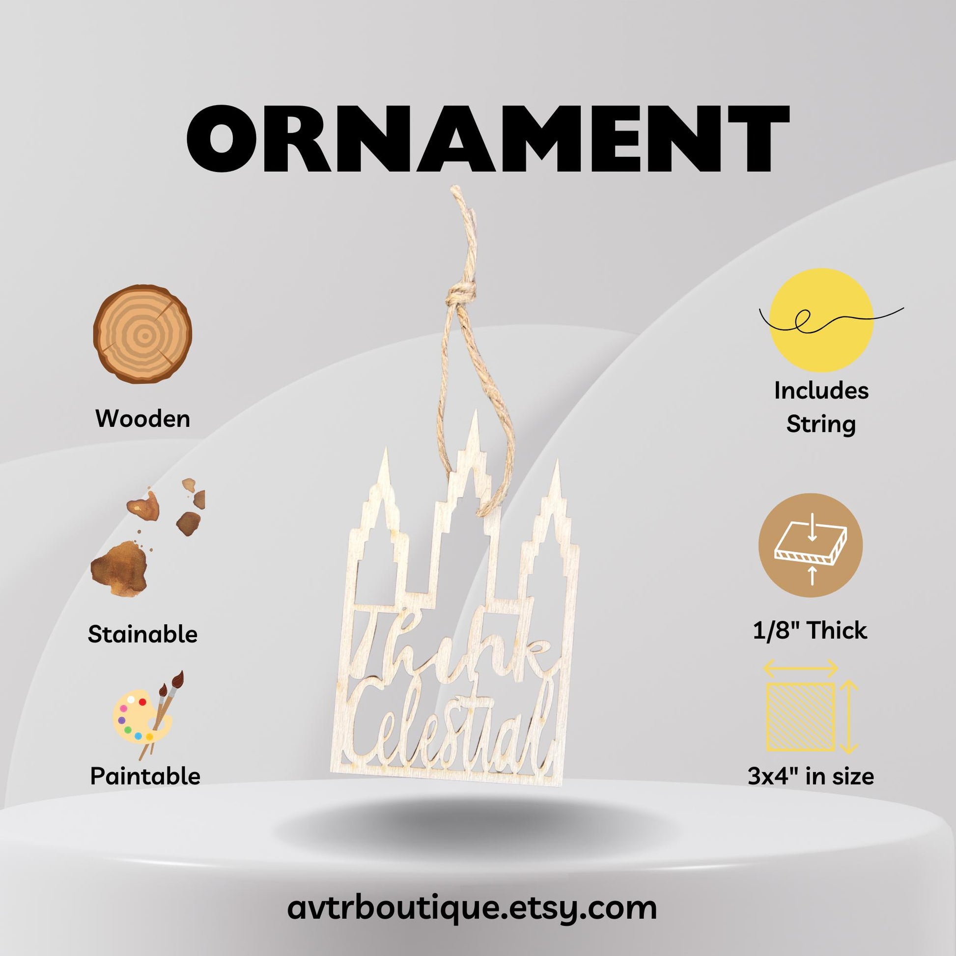 Think Celestial Bulk LDS Ornaments