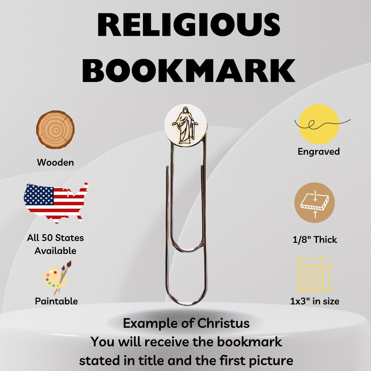 Religious Bookmark | Jesus Christ Theme Jumbo Paperclip