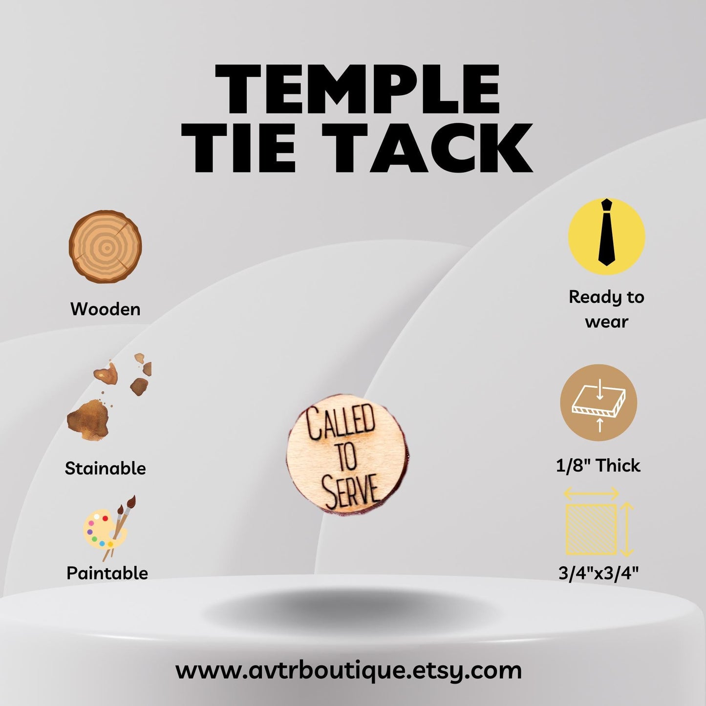 Through Christ LDS Tie Pin: Custom Options Available