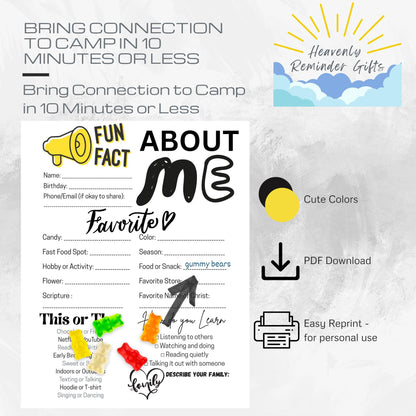 YW Icebreaker Game Get to Know You Form