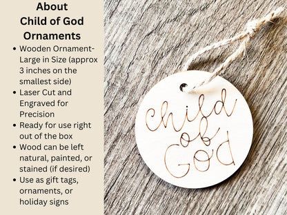 I am a Child of God LDS Tree Ornament