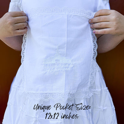LDS Temple Embroidered Hanky