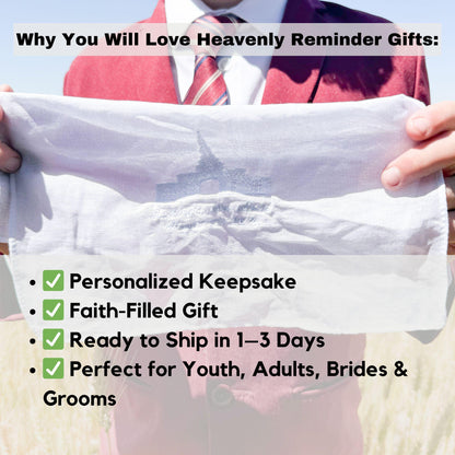 LDS Temple Embroidered Hanky