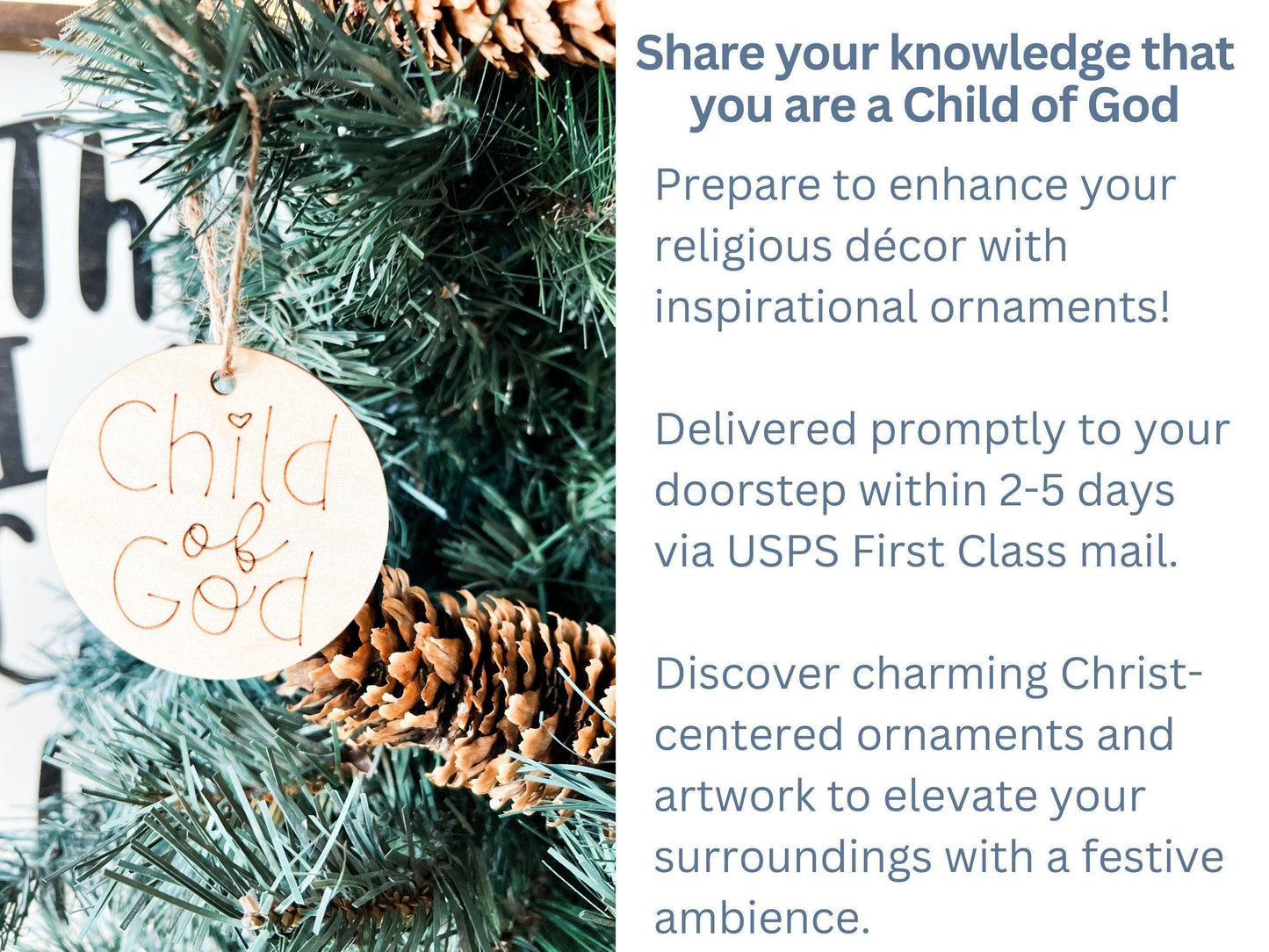 I am a Child of God LDS Tree Ornament