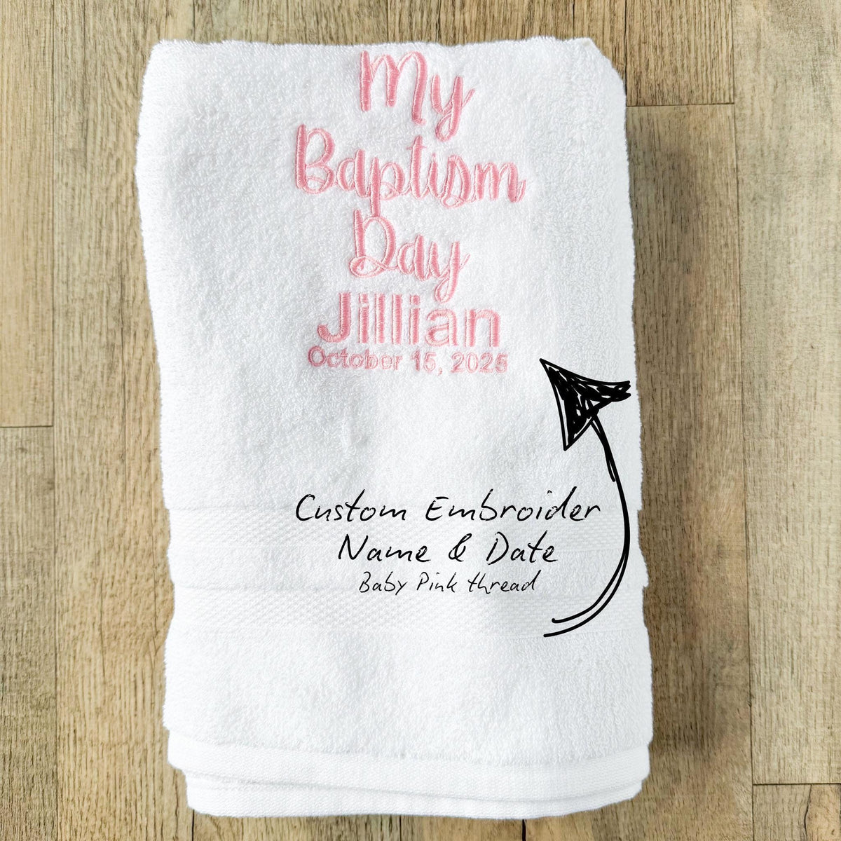 Personalized Baptism Towel for Any Age