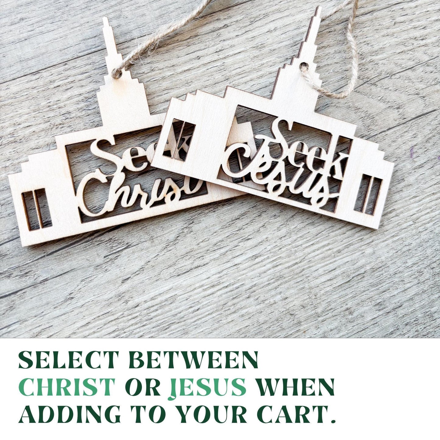 Seek Jesus Ornament: Seek Christ Optional