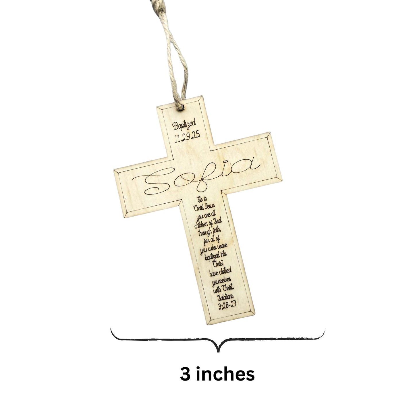 Personalized Cross Ornament
