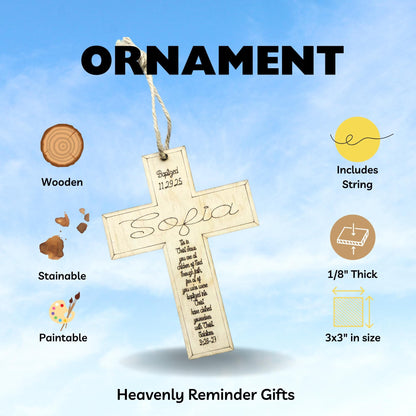 Personalized Cross Ornament