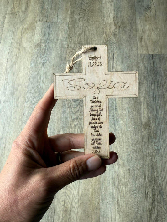 Personalized Cross Ornament