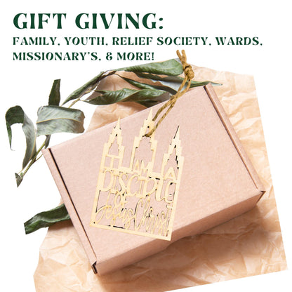 I am a Disciple of Jesus Christ Ornament: Temple Outline