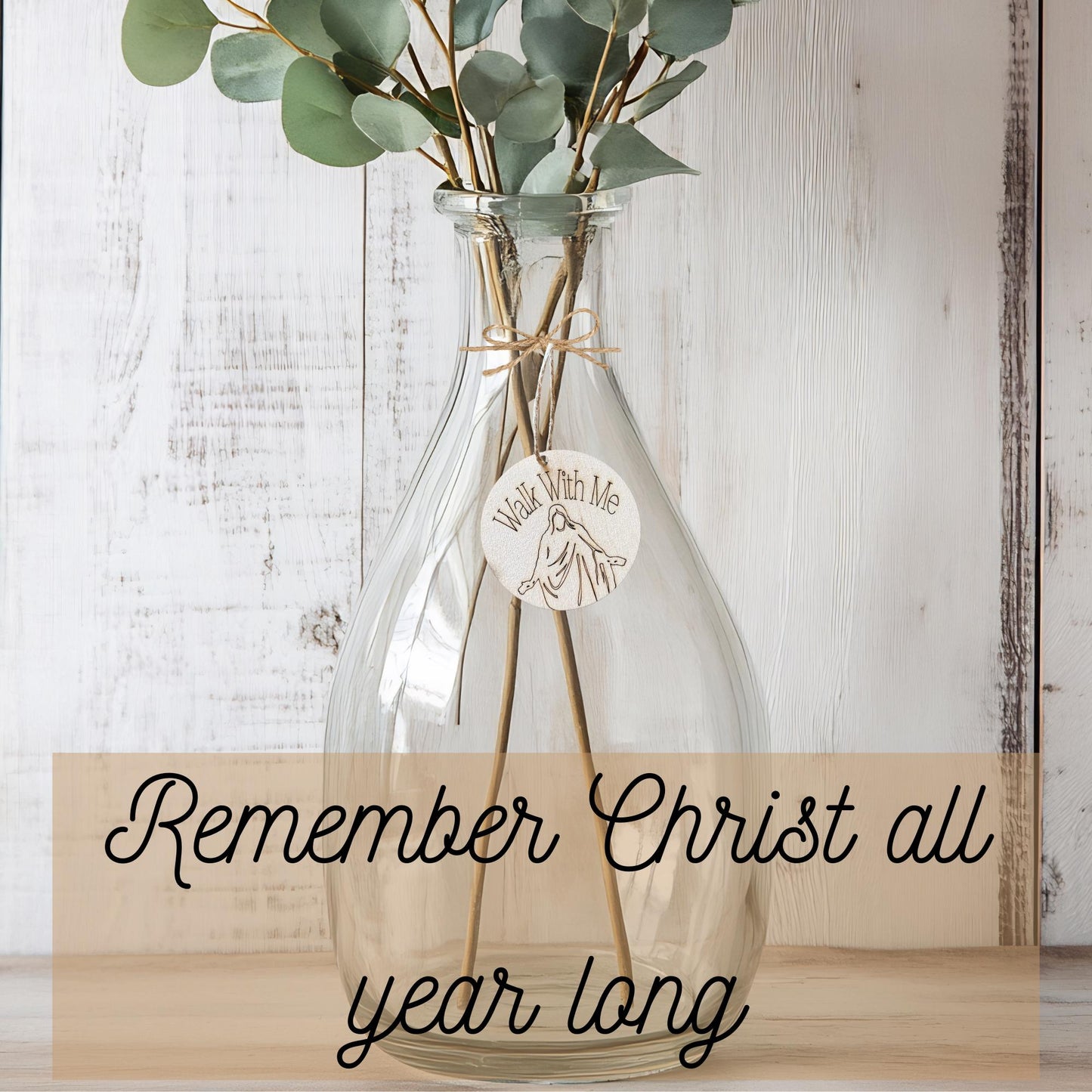 Walk with Me Jesus Christ Round Ornament