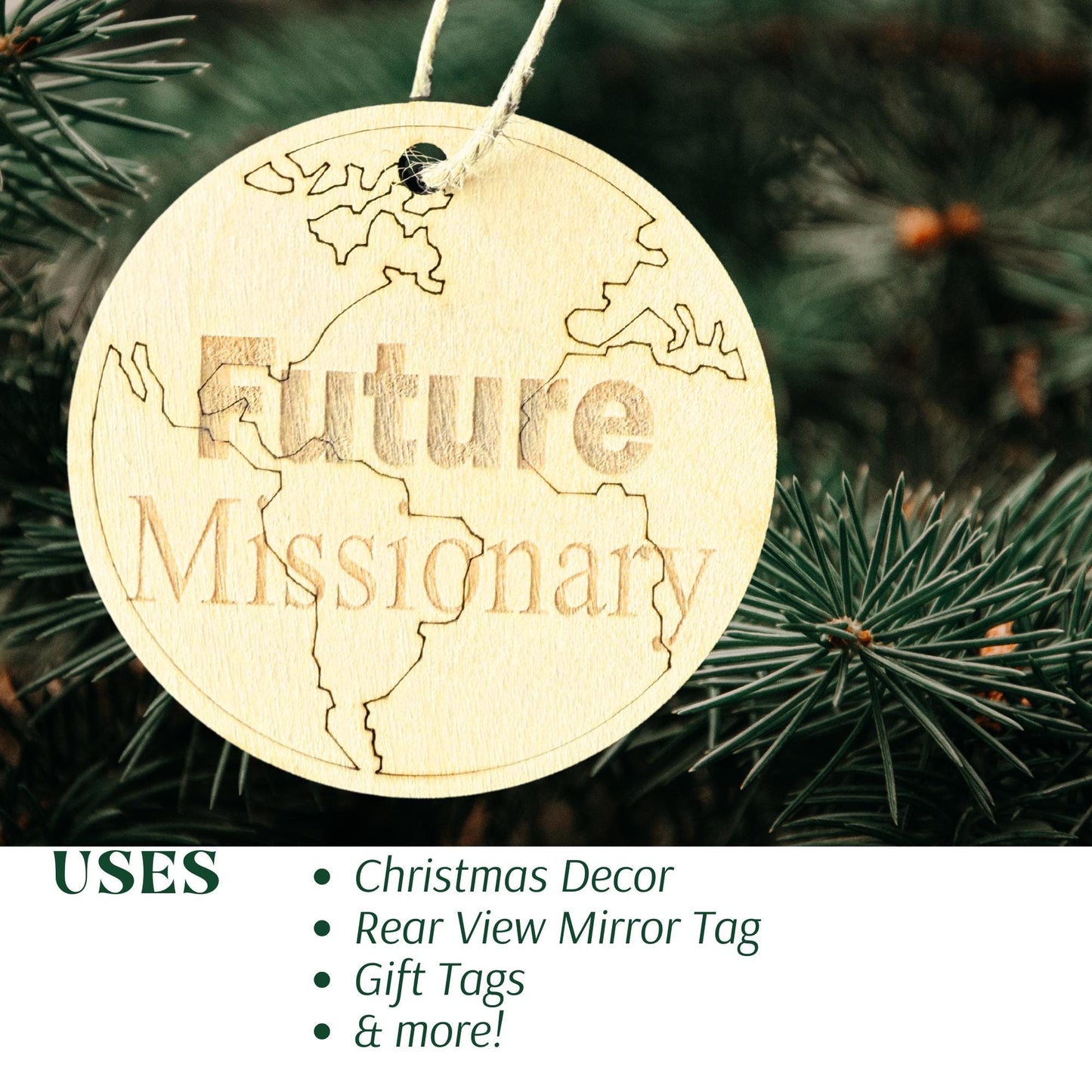 Future Missionary Christmas Ornament