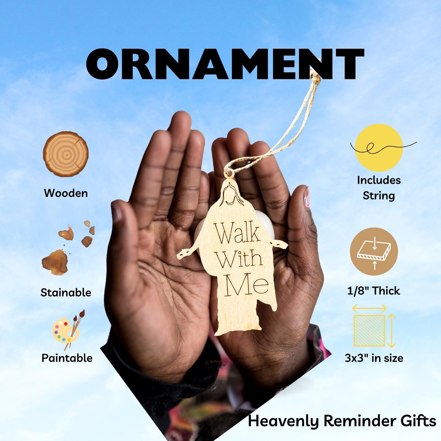 Walk with Me Jesus Christ Ornament