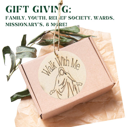 Walk with Me Jesus Christ Round Ornament