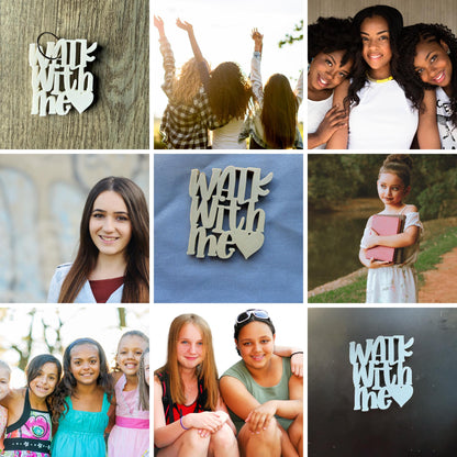 Walk With Me Keychain | 3D Printed Faith Gift