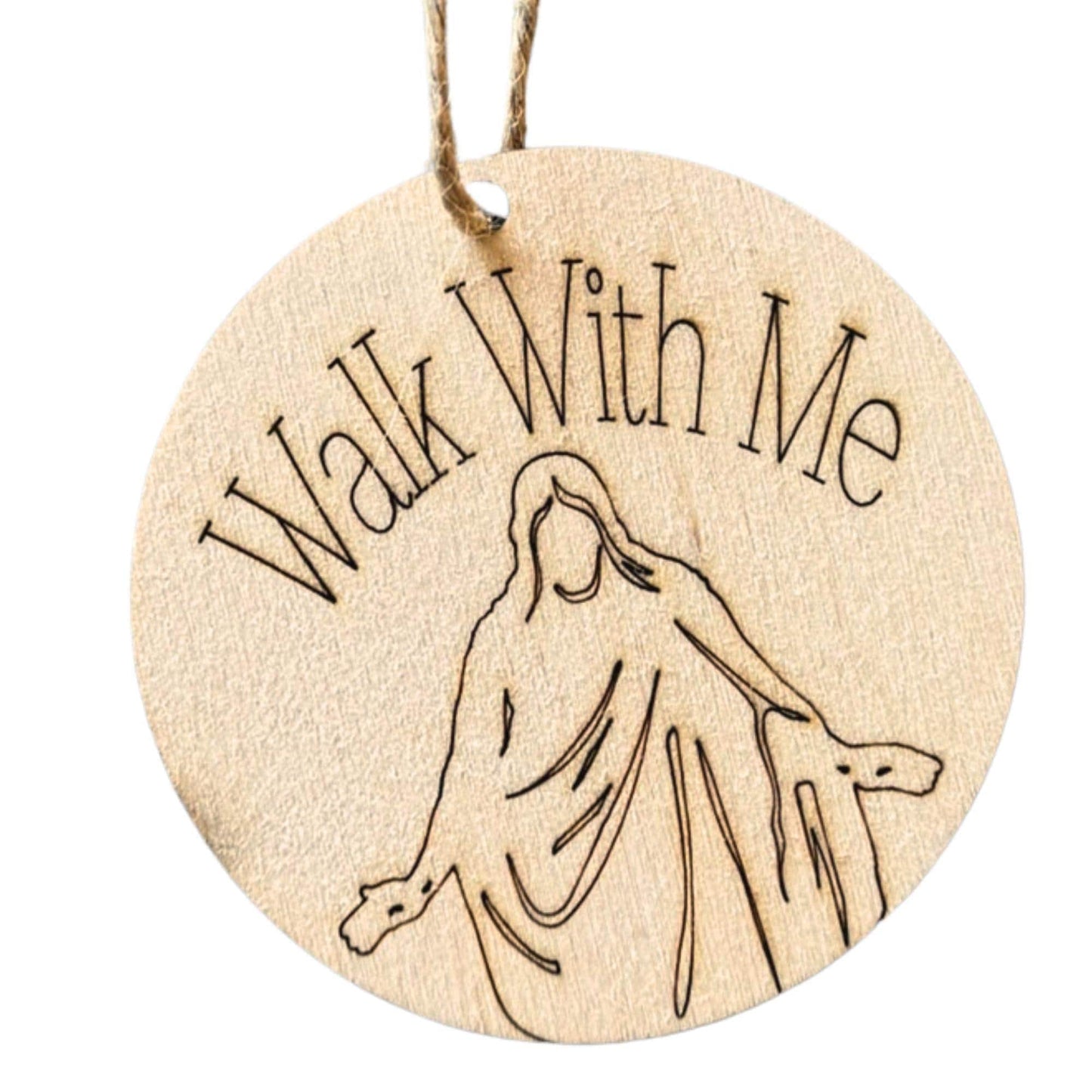 Walk with Me Jesus Christ Ornament: Round