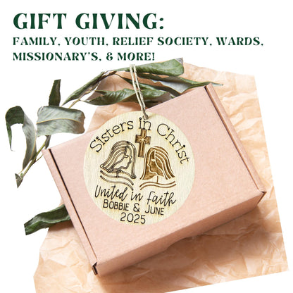 Sisters in Christ Ornament: Personalized