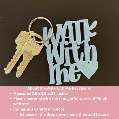Walk With Me Keychain | 3D Printed Faith Gift