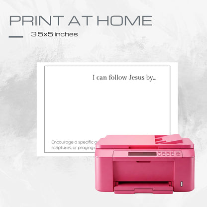 LDS Baptism Testimony Cards: Classic Black & White Baptism Printables 3.5x5 inch Notecards