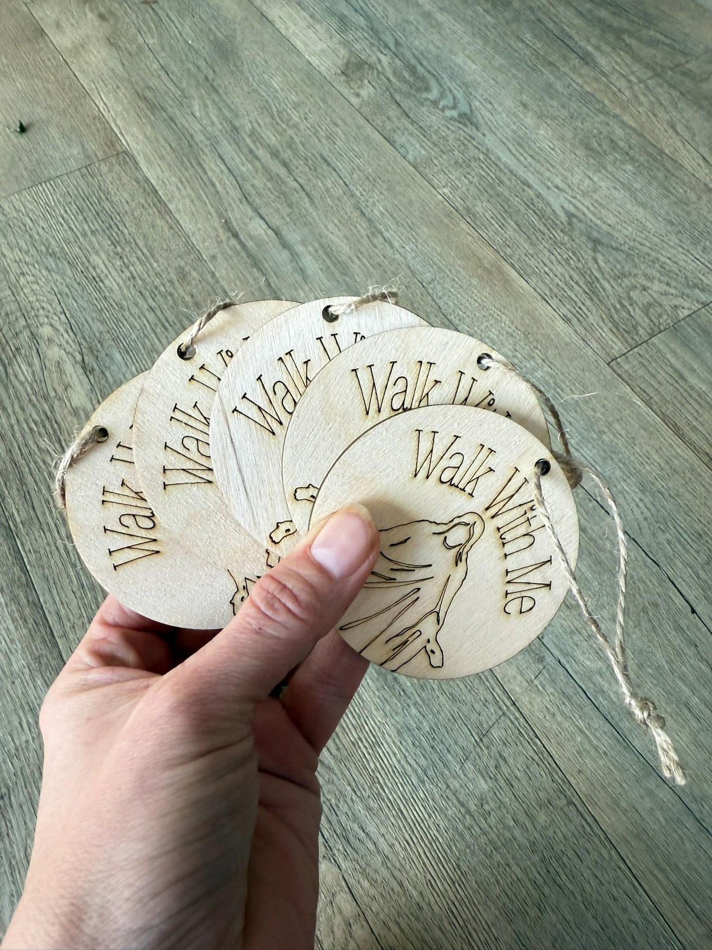 Walk with Me Jesus Christ Round Ornament