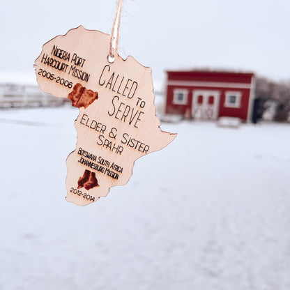 Custom Missionary Christmas Ornaments, Missionary Gift for Missiona...