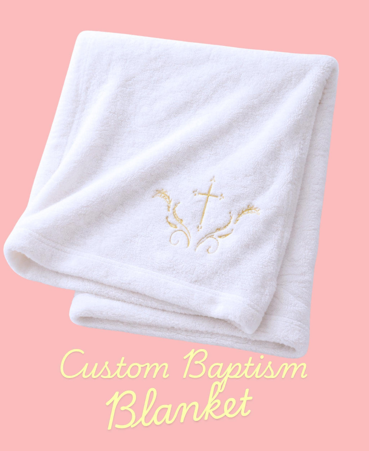 Baby Baptism Blanket | Personalized Baptismal Gift for Boys & Girls