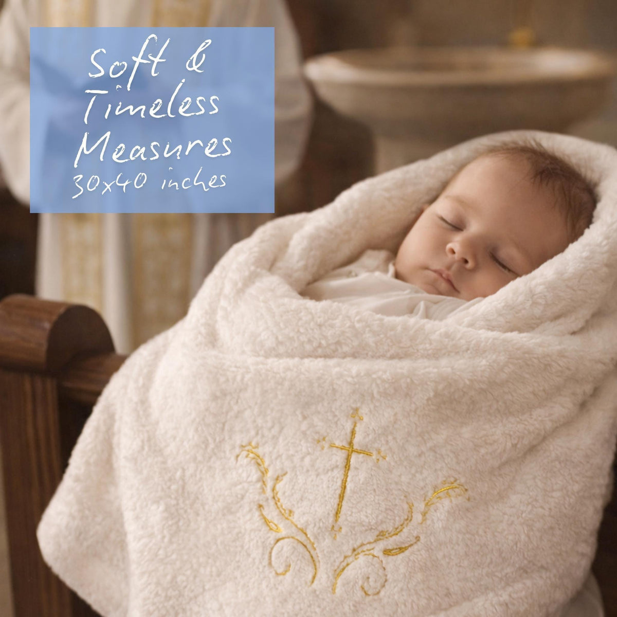 Baby Baptism Blanket | Personalized Baptismal Gift for Boys & Girls