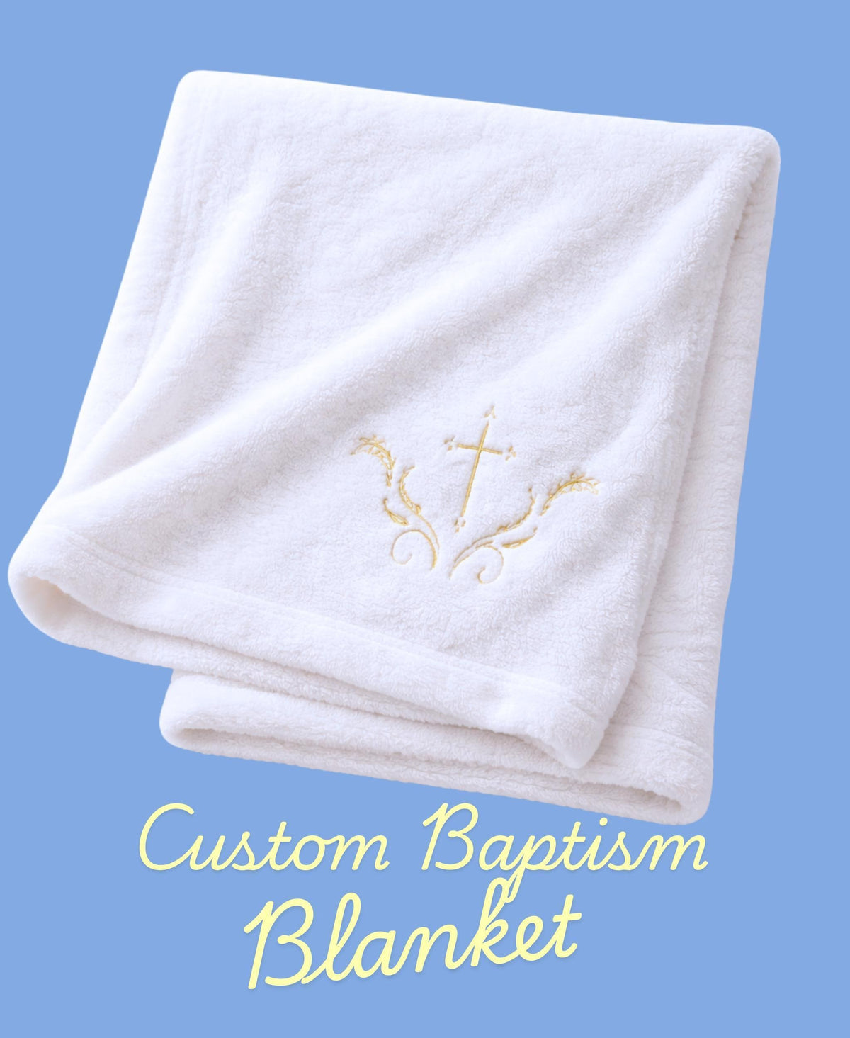 Baby Baptism Blanket | Personalized Baptismal Gift for Boys & Girls