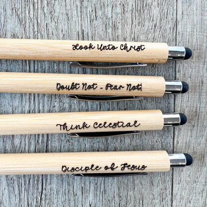 LDS Mission Gift Idea | Christian Bamboo Pen