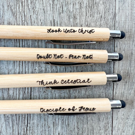 LDS Mission Gift Idea | Christian Bamboo Pen