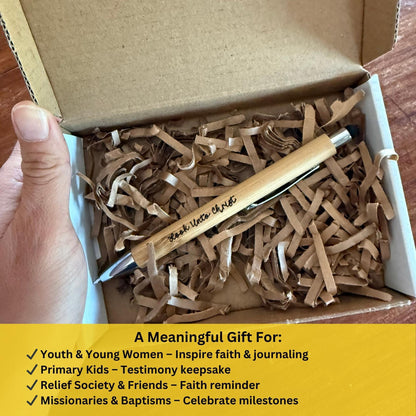LDS Mission Gift Idea | Christian Bamboo Pen