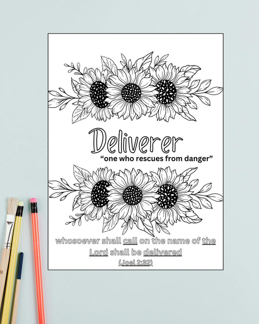 Deliverer | Joel 2:32 Coloring Page