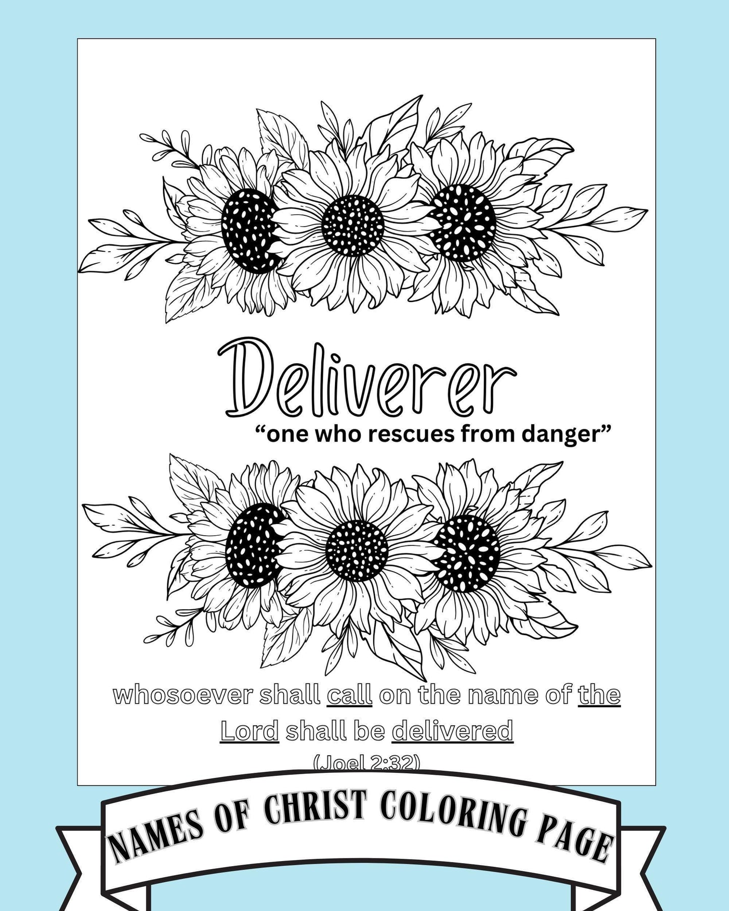 Deliverer | Joel 2:32 Coloring Page