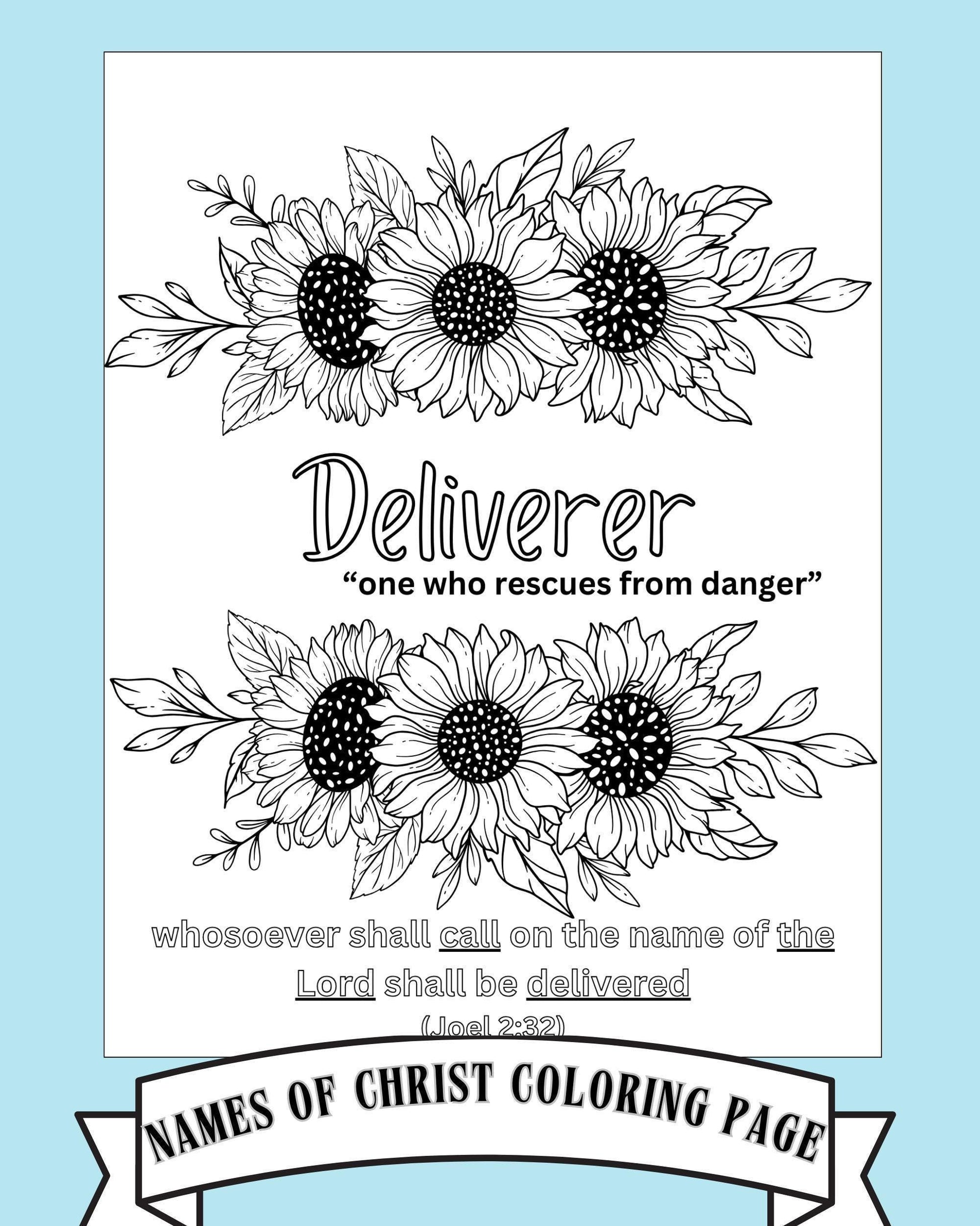 Deliverer | Joel 2:32 Coloring Page