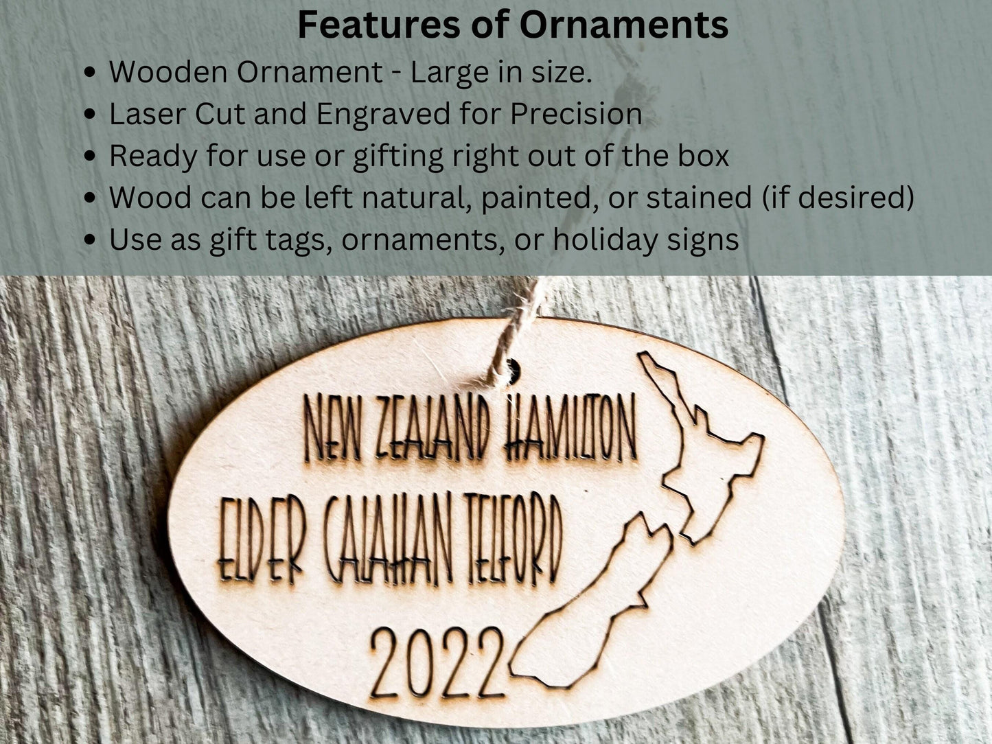 Custom Missionary Christmas Ornaments, Missionary Gift for Missiona...