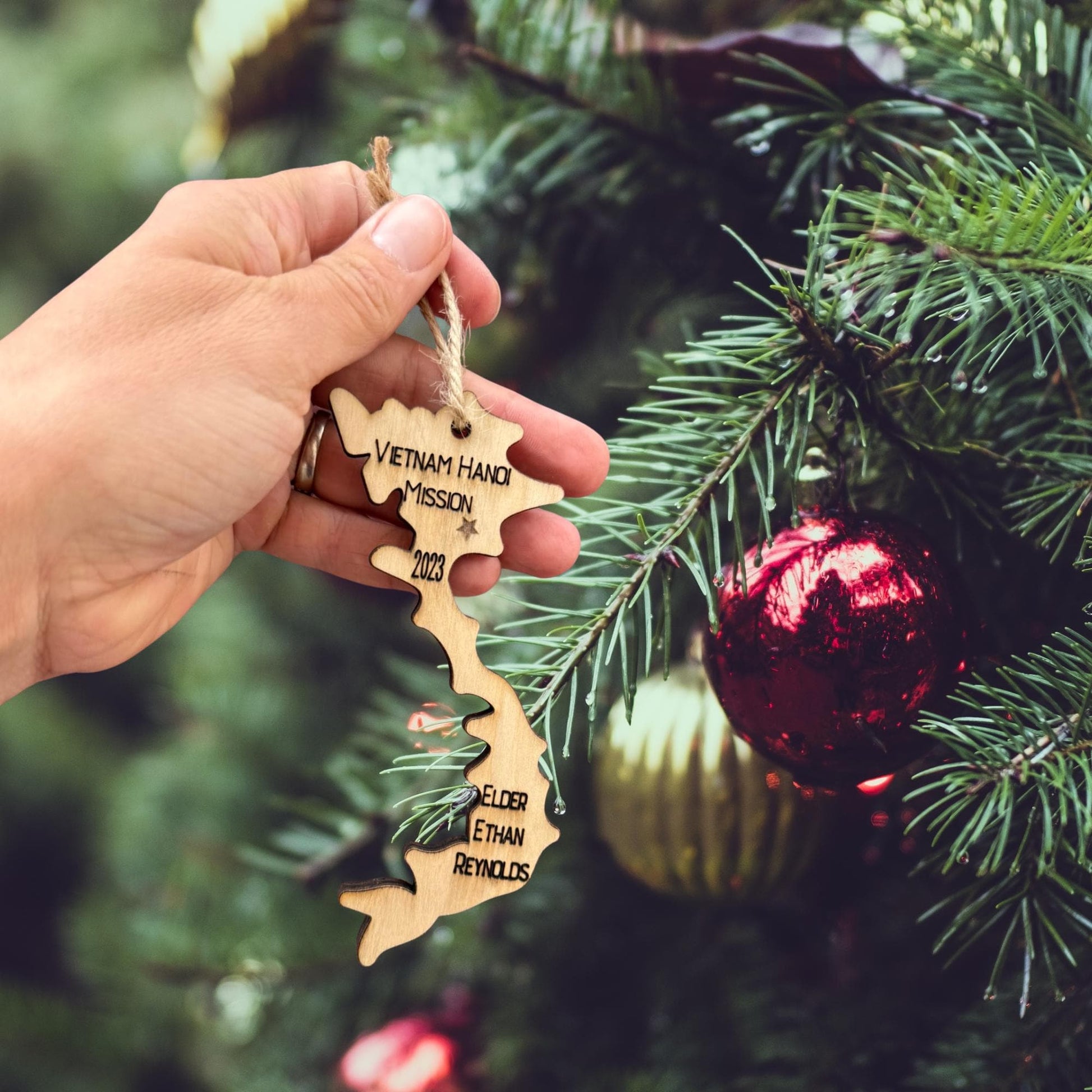 Custom Missionary Christmas Ornaments, Missionary Gift for Missiona...